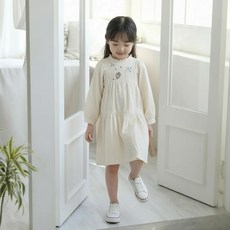 CONTIKIDS 女童領飾樹連身裙
