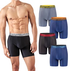 UPSCALE 男士舒適透氣長版四角褲5件組