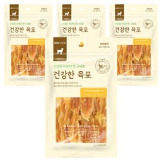 굿데이 강아지 건강한 육포, 토끼귀 닭가슴살말이, 80g, 4개