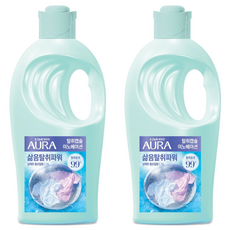아우라 삶음탈취파워 섬유유연제 상쾌한 플로럴향 본품, 2개, 1L