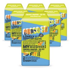 오보소 밴드형 3D핏 기저귀 남녀공용, 신생아용(NB), 216매
