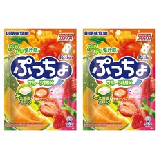 UHA 味覺糖 普超軟糖 水果味, 每一口都能吃到濃郁水果香, Q彈有嚼勁, 獨立包裝分享超方便, 90g, 2袋