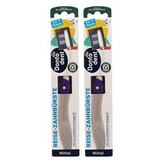 dm Dontodent 旅行外出用可收折牙刷 瑞士產 耐熱80度, 1入, 2支