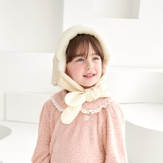 兒童舒適冬季雙面連帽圍脖