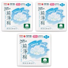 康乃馨 純淨棉 量多型, 25.5cm, 16片, 3包