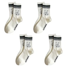 소니오 여성용 데일리 베어 패션 양말 4켤레 세트