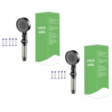 Maket Gamseong 6段過濾蓮蓬頭 + 濾芯5入組, 類型1, 2套