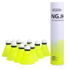 NIGAJOHWA 尼龍羽毛球 NGJH-1000, 螢光, 12入, 1個