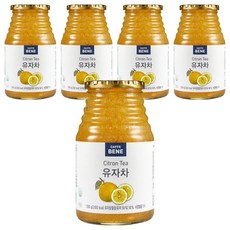 카페베네 유자차, 5개, 1kg