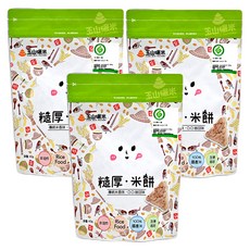 玉山碾米 糙厚米餅, 無麩質 無糖 無鈉 添加膳食纖維 訓練寶寶手部肌肉, 原味, 40g, 3包
