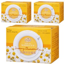 Magnet 曼寧 洋甘菊茶, 柔和甘菊香, 舒緩身心壓力, 無咖啡因茶包, 15包, 1.5g, 3盒