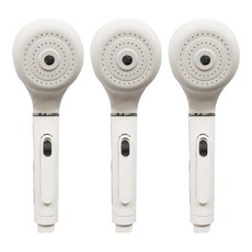 앞터치 절수 샤워기헤드, 3개, 화이트