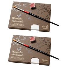 스몰트아트 워터컬러 포스트카드 129 260g 147 x 106 mm, A6, 24매, 2개
