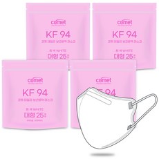 코멧 국내생산 KF94 새부리형 데일리 보건방역 마스크 대형, 100개입, 1개, 화이트