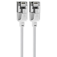 CODEWAY CAT.8 40Gbps 圓形PVC抗干擾耐用高速傳輸網路線, 3m, 白灰色, 1條