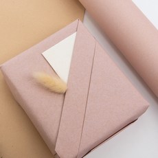 좋은기븐 단색 양면 크라프트 포장지 10m, 핑크, 1개