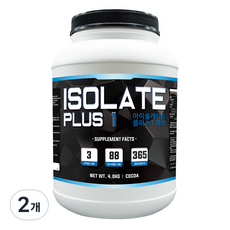 프로틴샵 아이솔레이트플러스1 매스 탄수화물 헬스보충제, 2개, 4kg