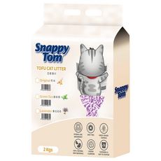 Snappy Tom 幸福貓 豆腐貓砂 除塵 氣味控制, 1包, 2kg, 薰衣草香