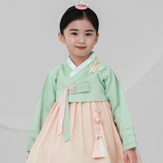 하랑한복 여아용 초롬랑 한복 상하의 세트
