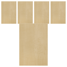 木百貨 2.85mm 楓木紋 防潑水植纖板 30x40cm- (5入), 1組