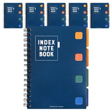投影設計PP迷你索引筆記本, 海軍藍, 6個