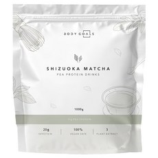 Body Goals 豌豆蛋白 靜岡抹茶 優質蛋白、純素、植物萃取, 1kg, 1包