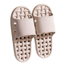 OMORY 編織PVC浴室排水拖鞋, 灰色, 1套