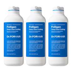 Dr.FORHAIR Polygen 深層清潔清涼洗髮精, 3個, 500ml