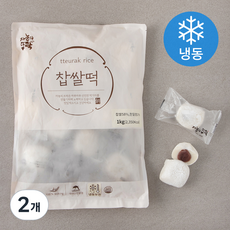 자농의뜨락 찹쌀떡 (냉동), 1kg, 1개입, 2개