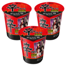 NONGSHIM 農心 辛拉麵 辛香菇味 杯麵 68g, 3入