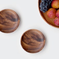 니코트 우드 플레이트 round S, 2개, 단품