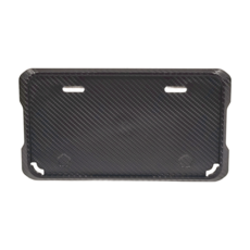 機車碳纖維車牌框，新牌7碼通用, 1個, 碳纖維外觀 黑色