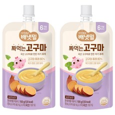 배냇밀 짜먹는 이유식, 고구마맛, 100g, 2개