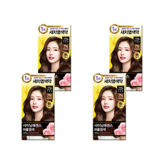 미쟝센 샤이닝 에센스 새치전용 염색제, 7N자연갈색, 4개
