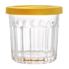 Joliema 矽膠密封蓋玻璃罐 黃色, 420ml, 1入