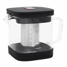 優得 俠客品茶壺, G-4053, 600ml, 1個, 透明 + 黑色