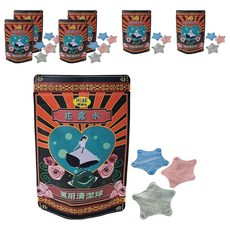 HSAE 3D立體花露水拖地凝球 浴廁清潔劑 贈海星防堵過濾片3片, 1008ml, 7包