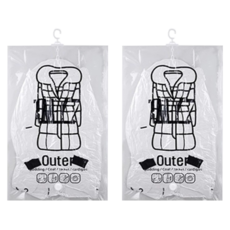 葉子小舖 掛式壓縮袋 真空壓縮袋 立體Set 2, PET+PE材質, 一般中號/一般大號/立體大號/立體特大號, 特大號, 2個裝, 1組