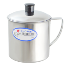 生活King 不鏽鋼杯 10cm口杯附蓋 700cc #430不鏽鋼 台灣製, 1個