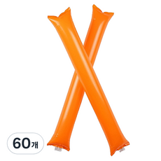 文具談 彩色棒狀氣球 棒球場加油棒 2入, 60個, 25 橘色