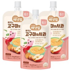 Ivenet 倍냇密 可吸式嬰兒副食品, 3個, 100g, 混合口味(地瓜/蘋果）