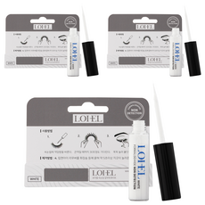 LOIEL 假睫毛膠水, 透明白色, 3個