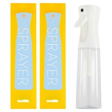 nelik Shiny 壓縮細霧噴霧瓶 300ml, 白色, 2個