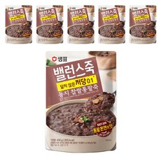 샘표 밸런스죽 동지 찹쌀통팥죽, 420g, 6개