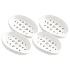 排水洗手皂盒, 白色, 4個