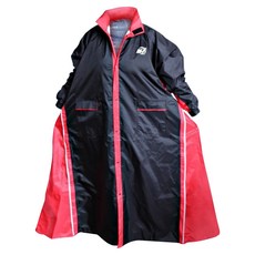 RK-1 雨王 優質二代雙側開加大雨衣 850g 5XL 黑色 + 紅色