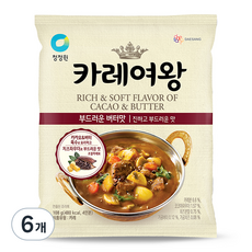 카레여왕 부드러운 버터맛, 108g, 6개