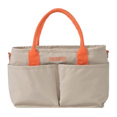 Viita 韓系大容量母嬰手提收納包 防水推車掛袋, 卡其色, 1個