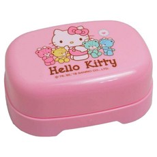Hello Kitty 凱蒂貓 橢圓形肥皂盒 尺寸約13*9.5*3.5cm PP材質, 小熊, 6個