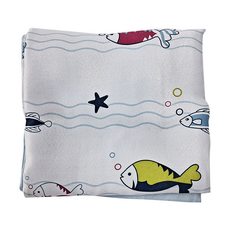 PAVRO 巴芙洛 穿桿式遮光拉簾門簾, 小魚藍